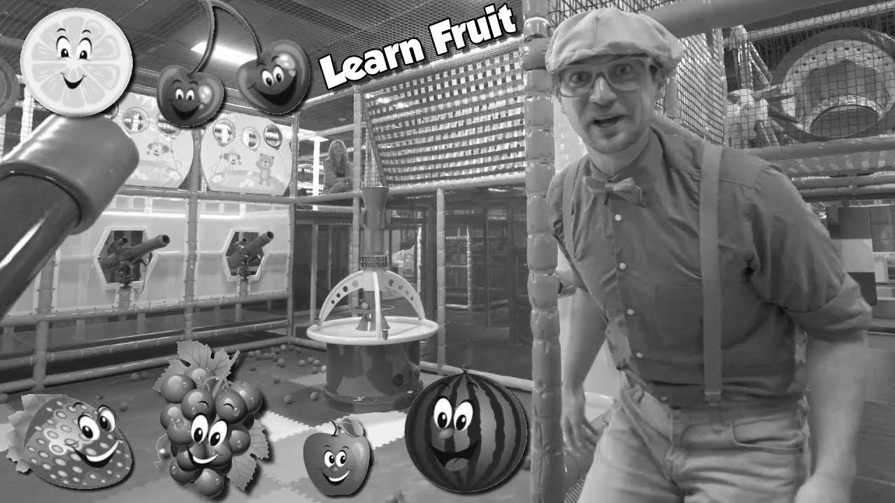 Be taught Fruits with Blippi |  Instructional Indoor Playground Movies for Youngsters