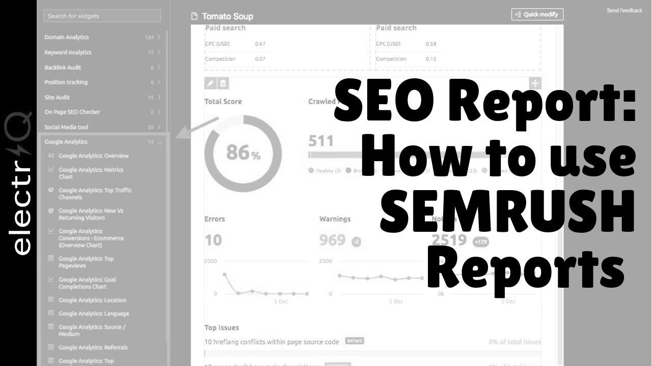 search engine optimization Report: How you can use SEMRUSH Stories