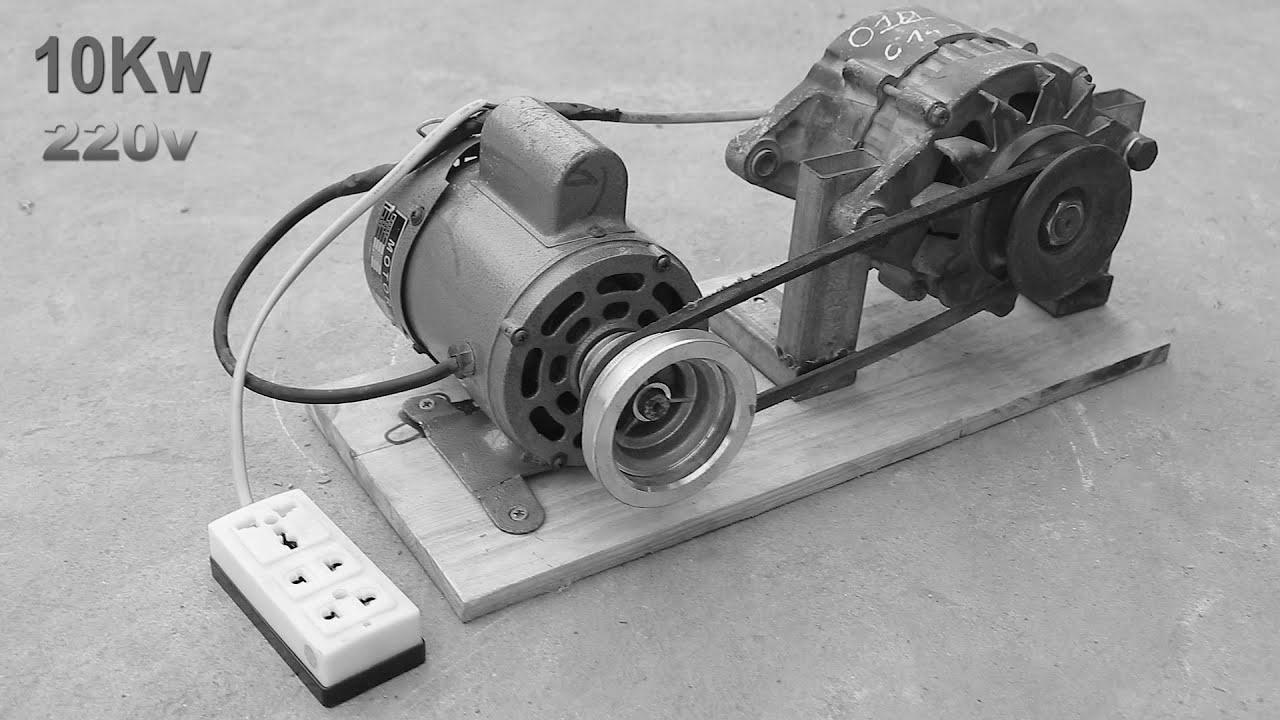 How to generate do-it-yourself infinite energy with a automobile alternator and an engine P2💡💡💡