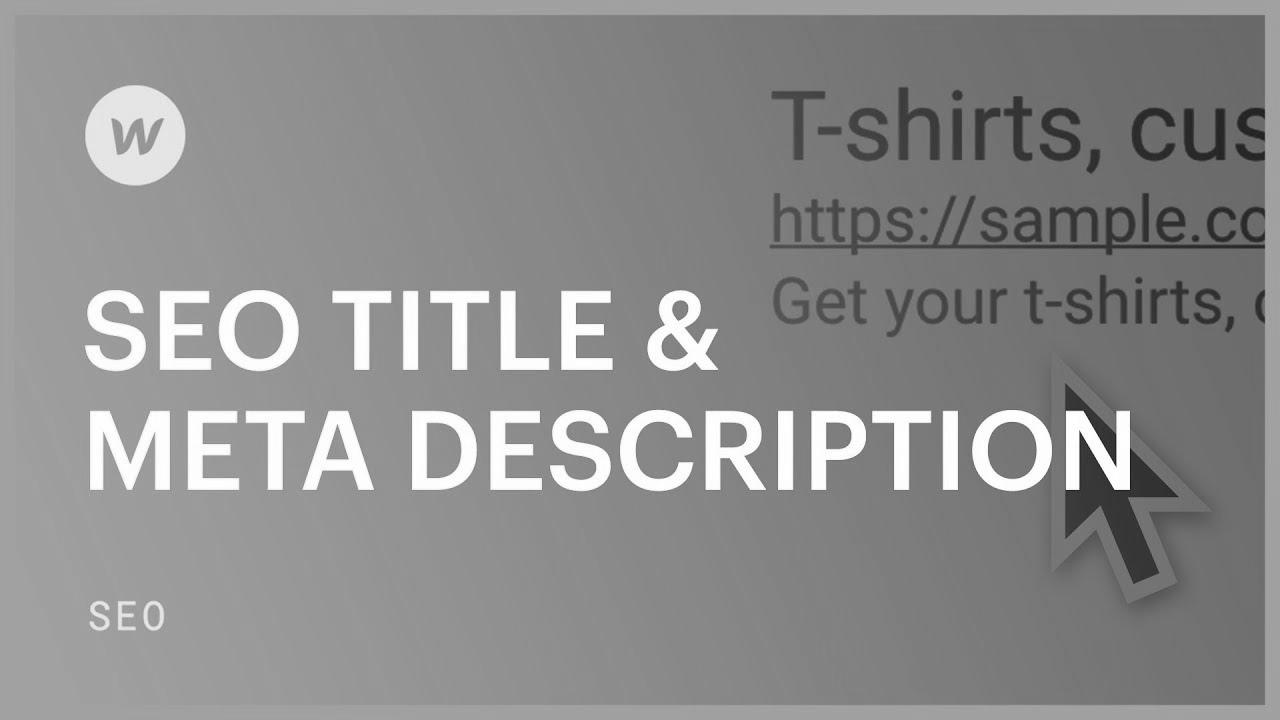 website positioning Title & Meta Description — SEO tutorial