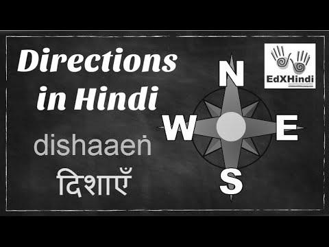 LEARN HINDI – Tips on how to say 4 Instructions in Hindi East,West,North,South – Animation